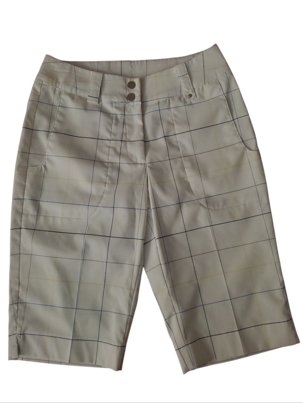 Nike White Plaid Bermuda Shorts